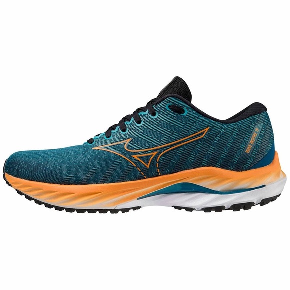 Men’s 9 Mizuno Wave Inspire 19 Running Shoe Teal Orange Shoes Athleisure Comfy